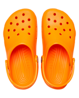 The Crocs Boys Boys Classic Clogs in Orange Zing