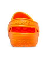 The Crocs Boys Boys Classic Clogs in Orange Zing