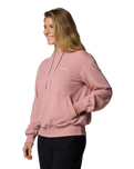 Marble Canyon French Terry Hoodie in Eraser Pink