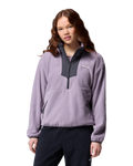 The Columbia Womens Sequoia Grove Half Zip Fleece Jacket in Shale Purple, Shark & Shark