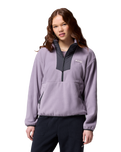 The Columbia Womens Sequoia Grove Half Zip Fleece Jacket in Shale Purple, Shark & Shark
