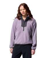 The Columbia Womens Sequoia Grove Half Zip Fleece Jacket in Shale Purple, Shark & Shark