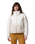 The Columbia Womens Leadbetter Point II Sherpa Hybrid Jacket in Sea Salt & Dark Stone