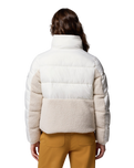 The Columbia Womens Leadbetter Point II Sherpa Hybrid Jacket in Sea Salt & Dark Stone