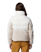 The Columbia Womens Leadbetter Point II Sherpa Hybrid Jacket in Sea Salt & Dark Stone
