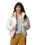 The Columbia Womens Leadbetter Point II Sherpa Hybrid Jacket in Sea Salt & Dark Stone