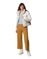 The Columbia Womens Leadbetter Point II Sherpa Hybrid Jacket in Sea Salt & Dark Stone