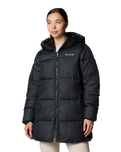 The Columbia Womens Puffect II Mid Hooded Jacket in Black
