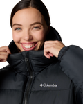 The Columbia Womens Puffect II Mid Hooded Jacket in Black