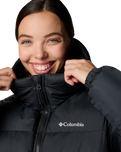 The Columbia Womens Puffect II Mid Hooded Jacket in Black