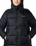The Columbia Womens Puffect II Mid Hooded Jacket in Black