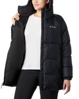 The Columbia Womens Puffect II Mid Hooded Jacket in Black
