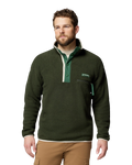 The Columbia Mens Helvetia™ II Half Snap Fleece Jacket in Greenscape