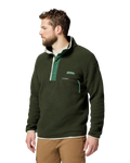 The Columbia Mens Helvetia™ II Half Snap Fleece Jacket in Greenscape