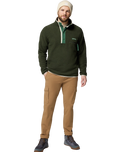 The Columbia Mens Helvetia™ II Half Snap Fleece Jacket in Greenscape