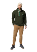 The Columbia Mens Helvetia™ II Half Snap Fleece Jacket in Greenscape