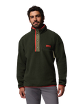 The Columbia Mens Helvetia™ II Half Snap Fleece Jacket in Greenscape