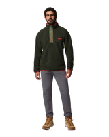 The Columbia Mens Helvetia™ II Half Snap Fleece Jacket in Greenscape
