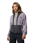 The Columbia Womens Backbowl II Full Zip Fleece Jacket in Shale Purple, Shark & Dark Stone