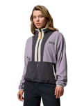 The Columbia Womens Backbowl II Full Zip Fleece Jacket in Shale Purple, Shark & Dark Stone