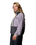 The Columbia Womens Backbowl II Full Zip Fleece Jacket in Shale Purple, Shark & Dark Stone