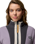 The Columbia Womens Backbowl II Full Zip Fleece Jacket in Shale Purple, Shark & Dark Stone
