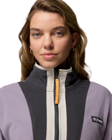The Columbia Womens Backbowl II Full Zip Fleece Jacket in Shale Purple, Shark & Dark Stone