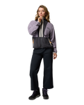 The Columbia Womens Backbowl II Full Zip Fleece Jacket in Shale Purple, Shark & Dark Stone