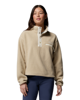 Helvetia™ II Cropped Half Snap Fleece Jacket in Ancient Fossil, Dark Stone & Chalk