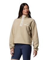 Helvetia™ II Cropped Half Snap Fleece Jacket in Ancient Fossil, Dark Stone & Chalk