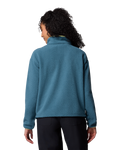 The Columbia Womens Helvetia II Cropped Half Snap Fleece Jacket in Everblue, Crushed Blue & Citron Haze