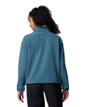 The Columbia Womens Helvetia II Cropped Half Snap Fleece Jacket in Everblue, Crushed Blue & Citron Haze