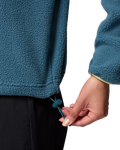 The Columbia Womens Helvetia II Cropped Half Snap Fleece Jacket in Everblue, Crushed Blue & Citron Haze