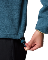 The Columbia Womens Helvetia II Cropped Half Snap Fleece Jacket in Everblue, Crushed Blue & Citron Haze