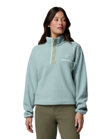 Helvetia™ II Cropped Half Snap Fleece Jacket in Crushed Blue, Safari & Marine Light