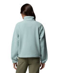 Helvetia™ II Cropped Half Snap Fleece Jacket in Crushed Blue, Safari & Marine Light