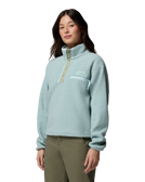 Helvetia™ II Cropped Half Snap Fleece Jacket in Crushed Blue, Safari & Marine Light