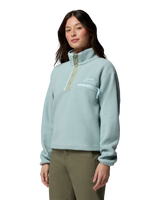 Helvetia™ II Cropped Half Snap Fleece Jacket in Crushed Blue, Safari & Marine Light