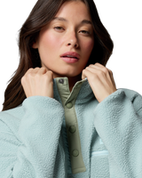 Helvetia™ II Cropped Half Snap Fleece Jacket in Crushed Blue, Safari & Marine Light