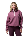 Helvetia™ II Cropped Half Snap Fleece Jacket in Antique Mauve & Mineral Pink