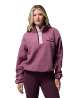 Helvetia™ II Cropped Half Snap Fleece Jacket in Antique Mauve & Mineral Pink