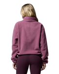 Helvetia™ II Cropped Half Snap Fleece Jacket in Antique Mauve & Mineral Pink