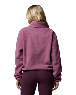 Helvetia™ II Cropped Half Snap Fleece Jacket in Antique Mauve & Mineral Pink