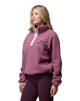 Helvetia™ II Cropped Half Snap Fleece Jacket in Antique Mauve & Mineral Pink