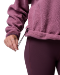 Helvetia™ II Cropped Half Snap Fleece Jacket in Antique Mauve & Mineral Pink
