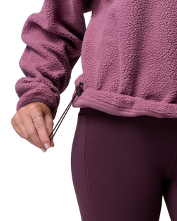 Helvetia™ II Cropped Half Snap Fleece Jacket in Antique Mauve & Mineral Pink