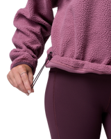 Helvetia™ II Cropped Half Snap Fleece Jacket in Antique Mauve & Mineral Pink