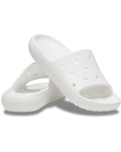 The Crocs Womens Classic Sliders V2 in White