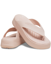 The Crocs Womens Getaway Platform Flip Flops in Quartz