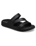 The Crocs Womens Getaway Strappy Sandals in Black